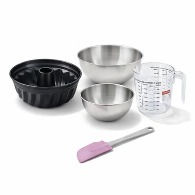 Set de 5 ustensiles de pâtisserie moule à kouglof bol à mixer ZENKER