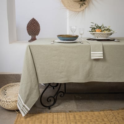 Nappe + 8 serviettes coton MAHDIA FEBRONIE