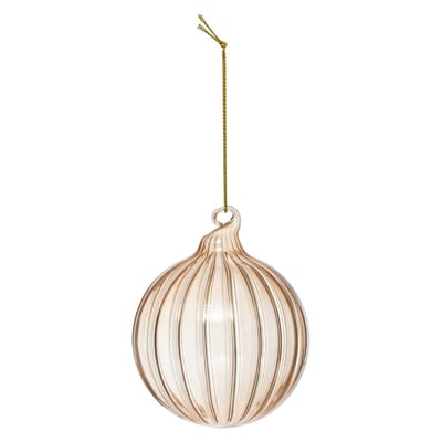 Boule de Noël en verre strié ATMOSPHERA