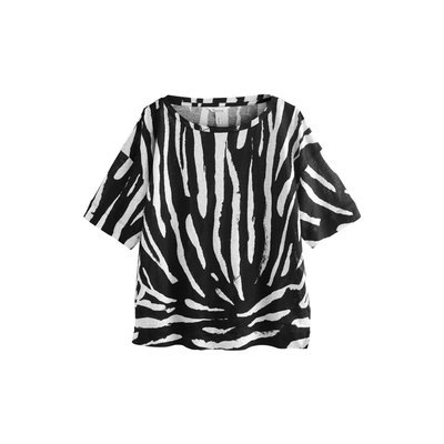 T-shirt ras du cou manches courtes 100 % lin NEXT