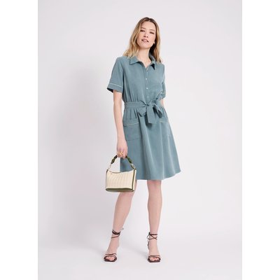Robe mi-longue ceinturée SABLE NAF NAF