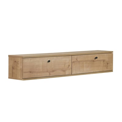 Meuble TV suspendu étroit, 2 portes 140 cm MARFA PIER IMPORT