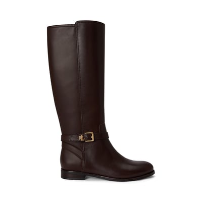 Botas rasas Brooke em pele lisa LAUREN RALPH LAUREN