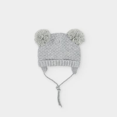 Bonnet bébé avec pompons BOBOLI