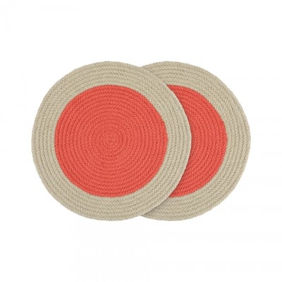Set de table coton rond design  lot de 2 REMEMBER