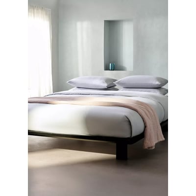 Housse de couette en satin double surpiqûre Lit 180/200 cm MANGO HOME