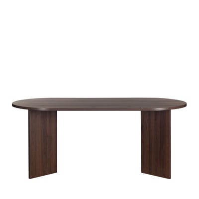 Table à manger 8 personnes ovale en bois- CALIAN DRAWER