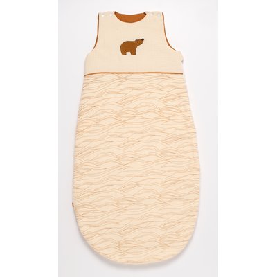 Gigoteuse bébé hiver patch ours en double gaze de coton SAUTHON