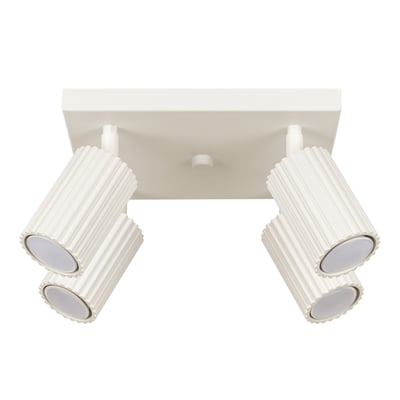 Plafonnier Aluminium Beige GU10 4 Karbon EDEN