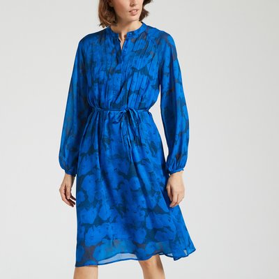 Elmy Grandad Collar Dress with Long Sleeves SAMSOE AND SAMSOE