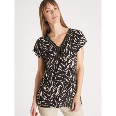 Tee-shirt encolure perles fantaisie DAXON