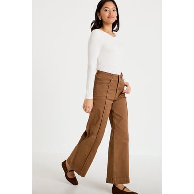 Pantalon bootcut taille basse en jean CACHE CACHE