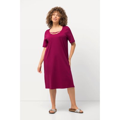 Robe trapèze en jersey. Décolleté rond et ULLA POPKEN