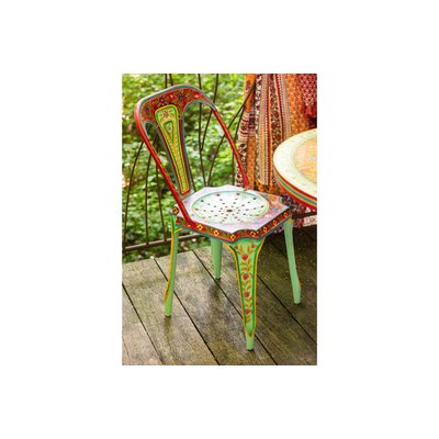 Chaises en métal de style indien multicolores (lot de 2) - JAIPUR HELLIN, DEPUIS 1862