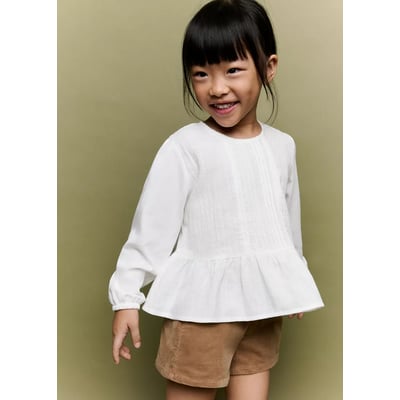 T-shirt à volants avec dentelle MANGO BABY