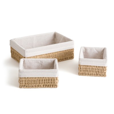 Set van 3 manden gemaakt van papieren touw, Papeli LA REDOUTE INTERIEURS