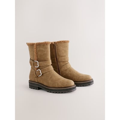 Bottines fourrées à boucles forever comfort® NEXT