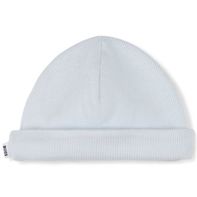 Bonnet à revers en coton BOSS KIDSWEAR