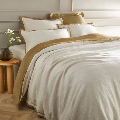 Housse de couette lin lavé double frange Alhanasia AM.PM
