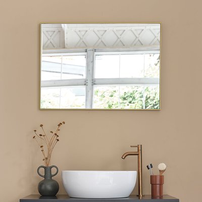 Miroir rectangulaire en métal doré  LUNA BERAH GETAH