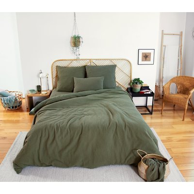 Parure housse de couette gaze de coton unie C DESIGN HOME TEXTILE
