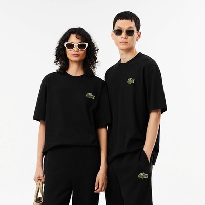 T-shirt loose fit en coton épais avec badge LACOSTE