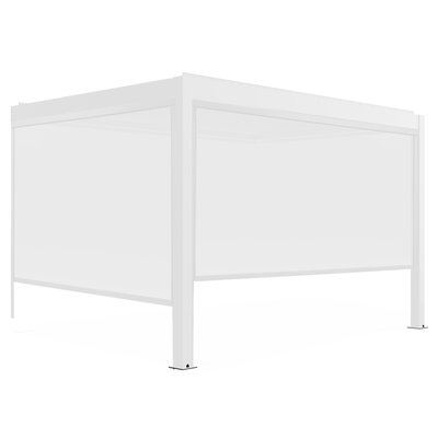 Pergola Bioclimatique 3x4 m Adossée et motorisée/éclairée avec stores - THEBES OVIALA