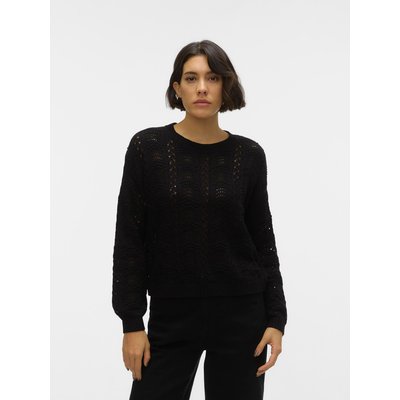 Pull col rond en maille ajourée VERO MODA