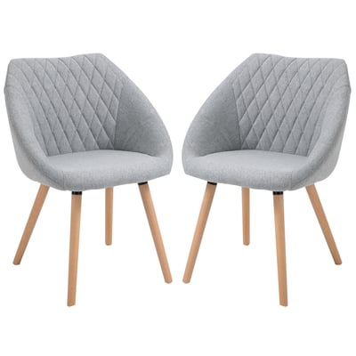 Chaise de salle à manger Lin Gris HOMCOM