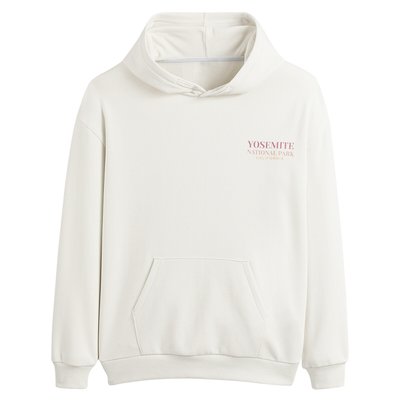 Sweat à capuche imprimé au dos en molleton LA REDOUTE COLLECTIONS