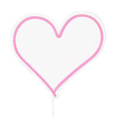 Neon Pink Heart Wall Light SO'HOME