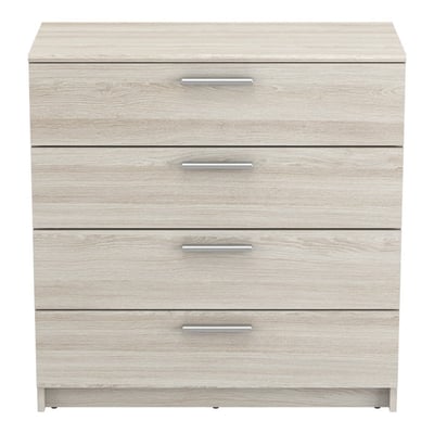 Commode 4 Tiroirs L79,6 cm, décor Bois Clair - Pricy CALICOSY
