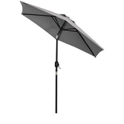 Parasol hexagonal inclinable métal polyester haute densité OUTSUNNY