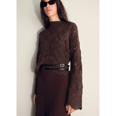 Pull-over crochet fleurs MANGO