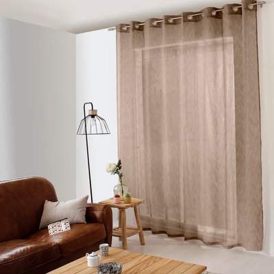 Voilage aspect lin grande largeur Oeko-tex. HOME MAISON