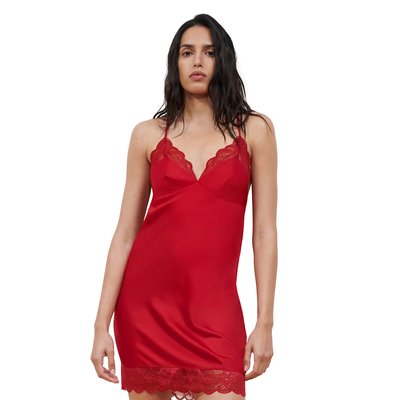 Nuisette en satin, Midnight Flowers CHANTELLE