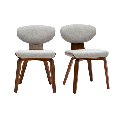 Chaises en tissu effet velours texturé beige et bois clair (lot de 2) YELLE MILIBOO