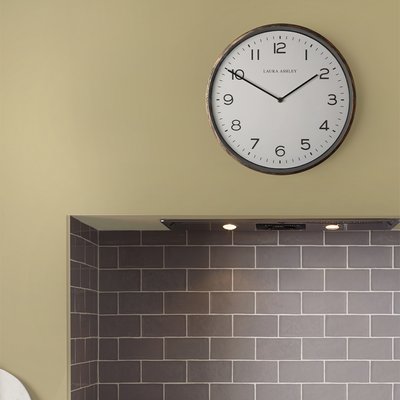 Horloge anglaise vintage Goldclif en métal et verre LAURA ASHLEY
