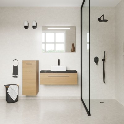 Ensemble vasque posée 1 tiroir + miroir - GLASGOW HOMIFAB
