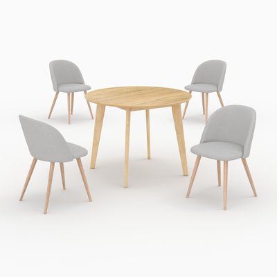 Table et chaises 4 personnes en tissu - RÉNO RENDEZ-VOUS DÉCO