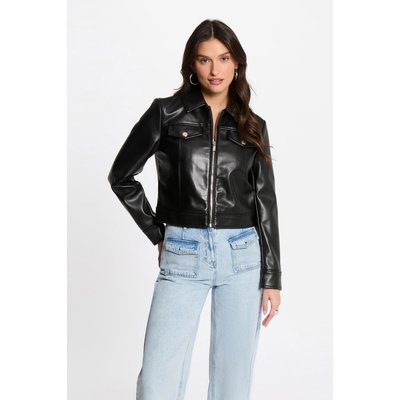 Blouson court simili cuir MORGAN