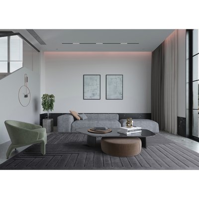 Scandi 3D Carved Pattern Rug SO'HOME
