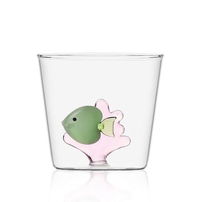 Verre à eau poisson  Marine Garden Green Fish ICHENDORF