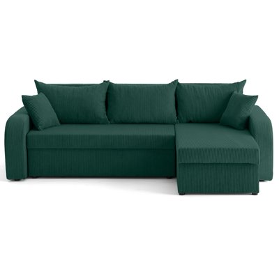 Canapé d'Angle Convertible en Velours côtelé 4 places - VALOS LISA DESIGN