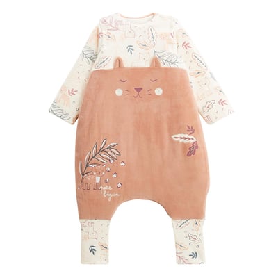 Turbulette Bébé TOG 2 Avec Manches Amovibles Et Pieds Retroussables - Gustin, Kaki/écru, Motif Panda Roux - Pour Mi-saison - 5