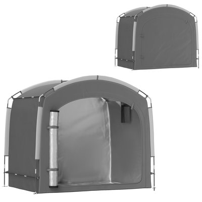 Abri vélo tente de rangement extérieur fibre de verre oxford gris OUTSUNNY