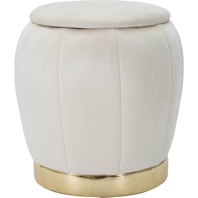 Pouf coffre en velours socle en métal GLAM RECOLLECTION