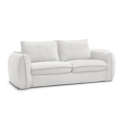 Canapé lit 3 places en tissu lisse couchage 140x194 cm, ARCHIMEDE BOBOCHIC