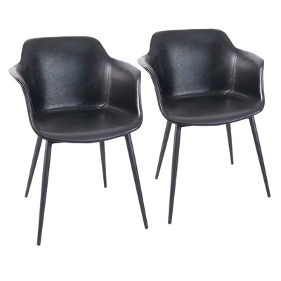 Lot de 2 fauteuils industriel en polypropylène, TESS OVIALA