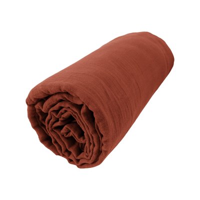 Drap housse gaze de coton TERRE DE NUIT